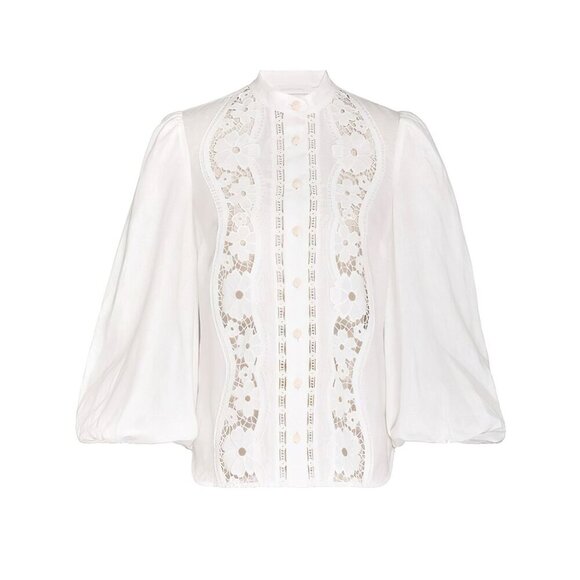 Zimmermann Halcyon Broderie Shirt White US 8 - Picture 6 of 15